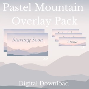Pastel Mountain Twitch Overlay-pakket