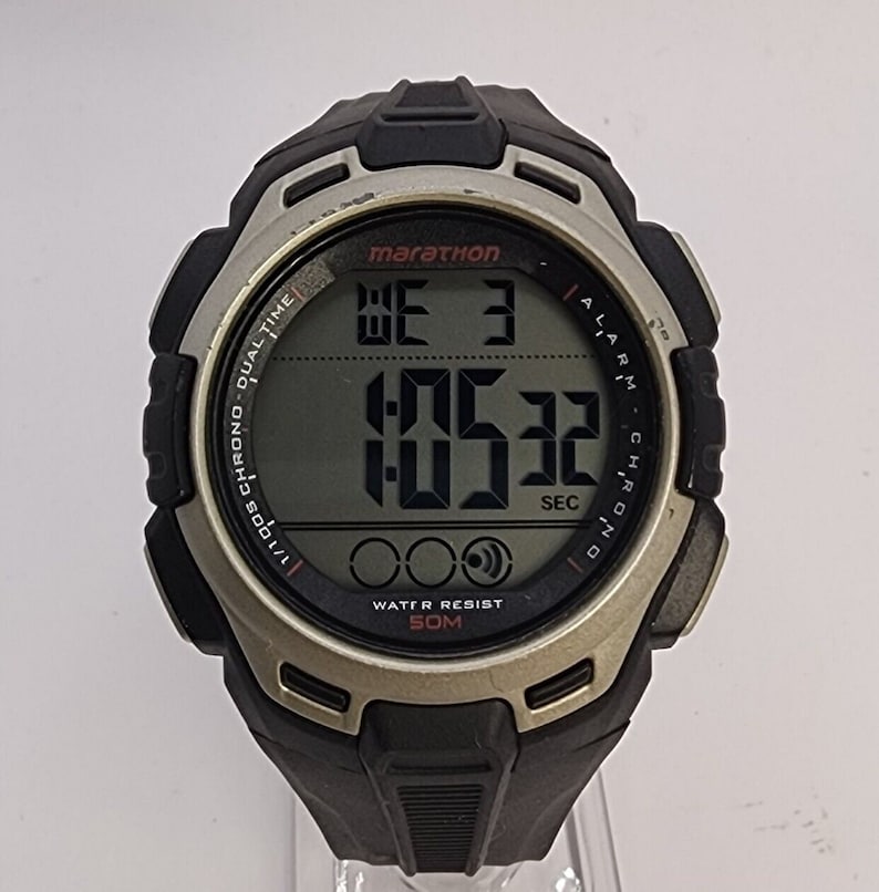 Marathon M083 Digital Watch Men Black Timer Indiglo 50M Water Resistant