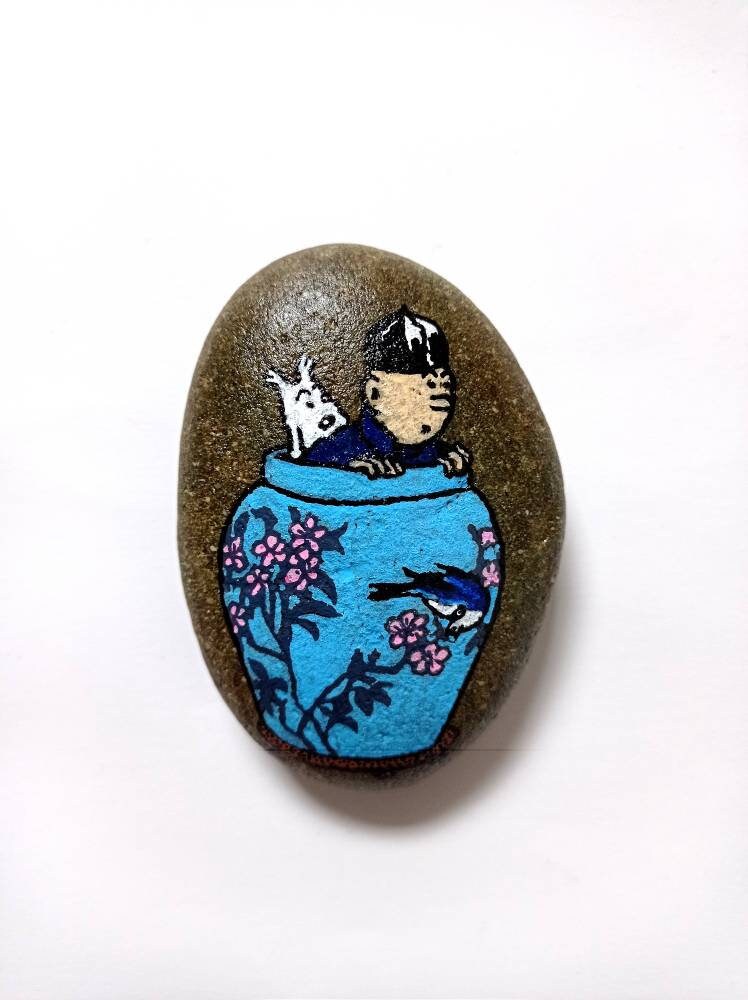 Galet Tintin et Le Lotus Bleu