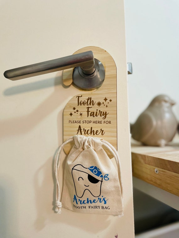 Tooth Fairy Door Hanger Bag Sign Etsy Australia