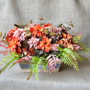 Floral Centerpiece Fall Table Decor Fall Home Decor Thanksgiving Table Autumn Home Decor Fall Tabletop Fall Home Decor Floral Arrangements