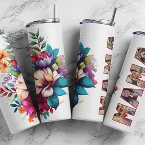 Personalized Mother&#39;s day tumbler, personalized mom pictures, custom mom tumbler for mothers day, Custom photo coffee tumbler Mother&#39;s gift