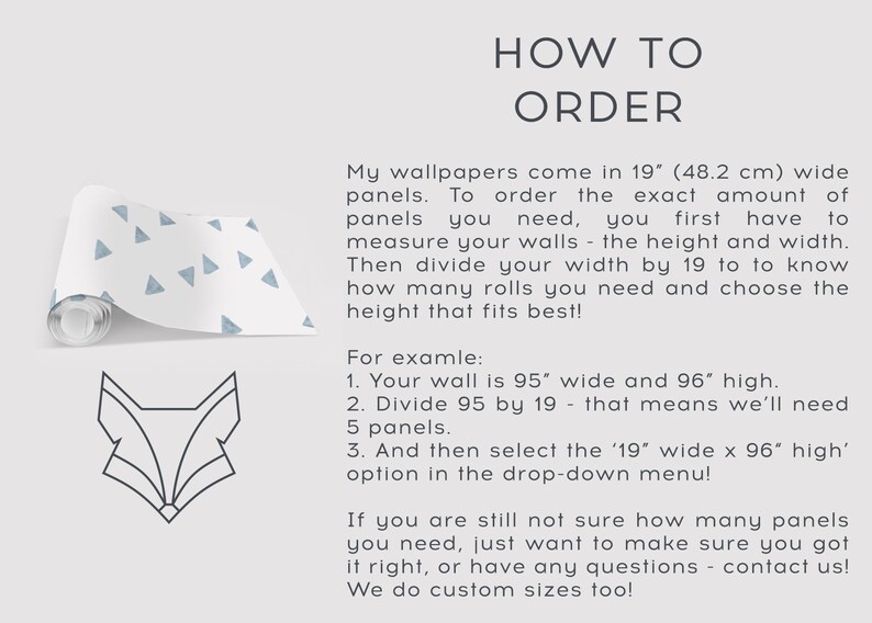 Nursery Wallpaper Baby Blue Triangle Pattern Removable Etsy