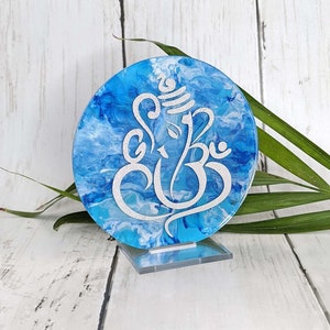 Om Freestanding Sign | Om Sweet Home Ornament | Ganesh Plaque | Hindu Aum Gift | Indian Home Decor | Free Delivery