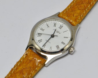 Okrągły zegarek YVES LAFFOND, mały, klasyczny damski zegarek