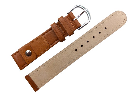 18mm Gold leather watch strap creation C View 5
