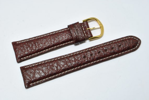 20mm, water buffalo, nautical buffalo burgundy leather watch strap