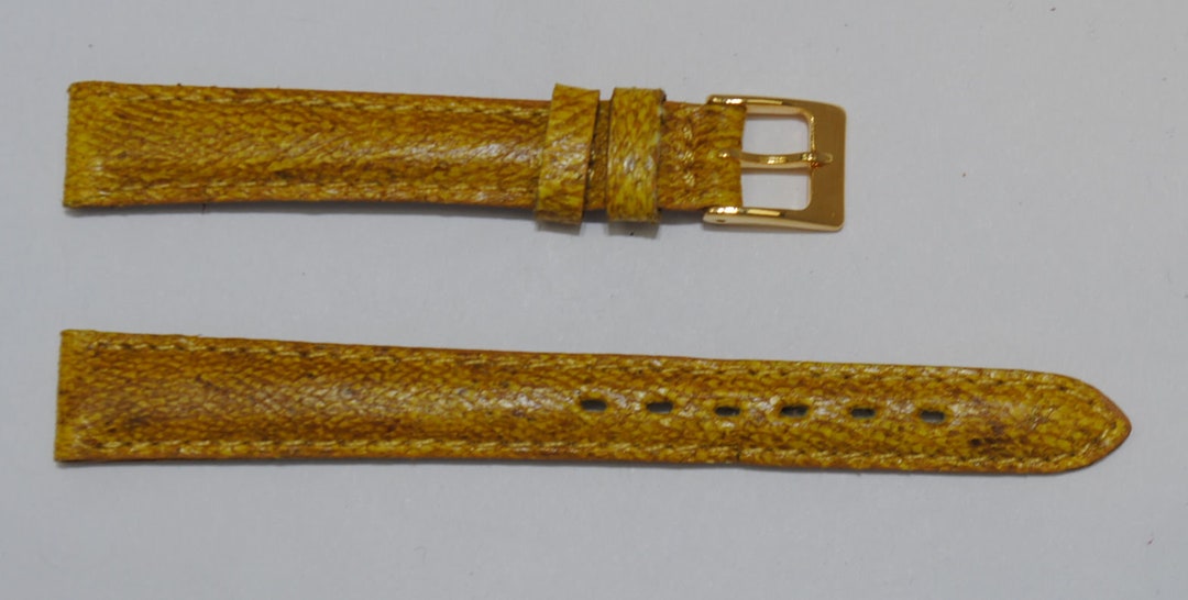 Fish Watch Strap Fish Leather, 12mm, 18mm, 20mmxl, Maruca, Maruca Gold Leather Watch ...