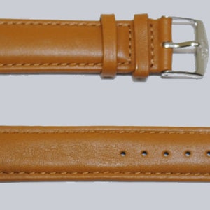 14mm, 16mm, 18mm, 20mmXL Brown smooth leather watch strap