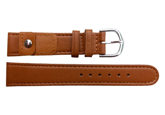 18mm Gold leather watch strap creation C View 3