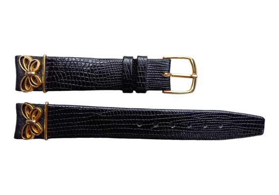 Bracelet Montre Ingersoll Cuir Noir - Fermoir Papillon 21/23mm - Neuf Avec étiquette