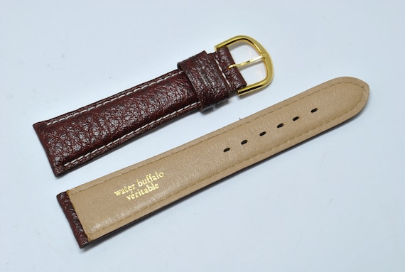 Bracelet De Montre Vintage Buffle Noir Casio - Neuf Sans étiquette