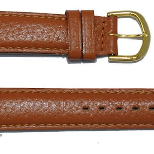 18mm, VALEE watch strap, gold domed genuine cowhide leather