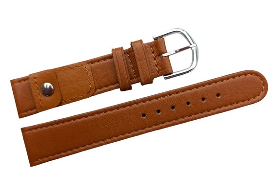 18mm Gold leather watch strap creation C View 2