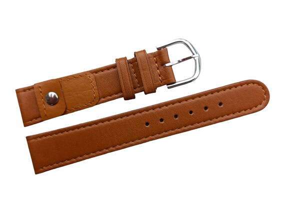 18mm Gold leather watch strap creation C