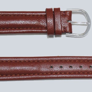 18 mm langes XL-Uhrenarmband aus braunem Leder im Fliegerstil