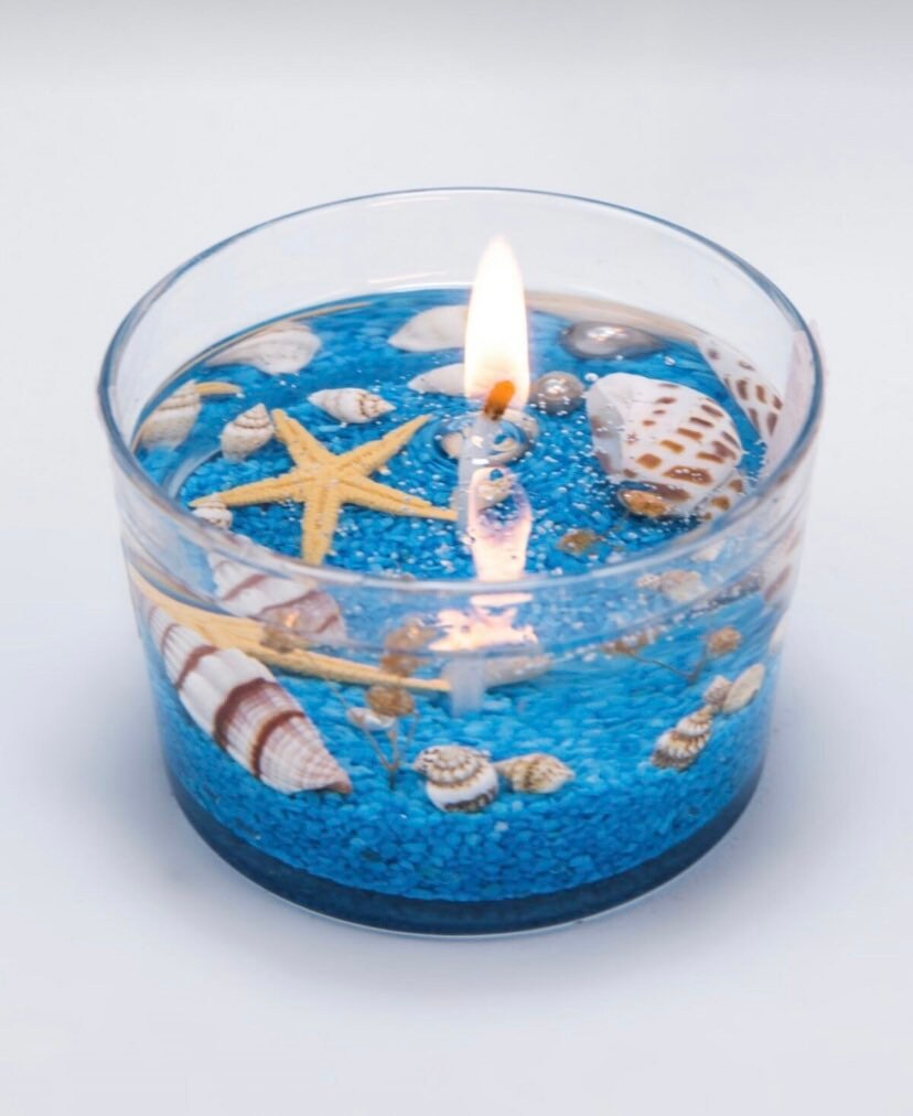 Decorative ocean scented handmade candle Etsy