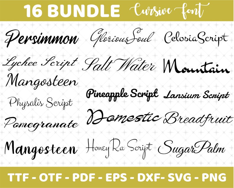 Cursive SVG Cursive Bundle Cursive Font for Cricut Bundle | Etsy