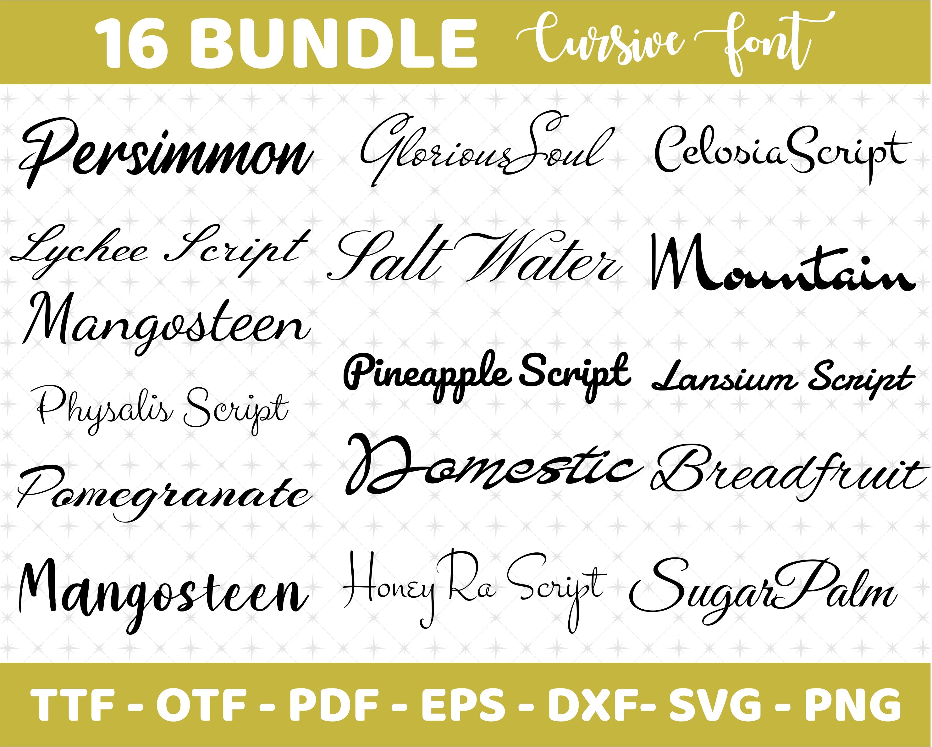 Cursive SVG Cursive Bundle Cursive Font for Cricut Bundle Cursive Font ...