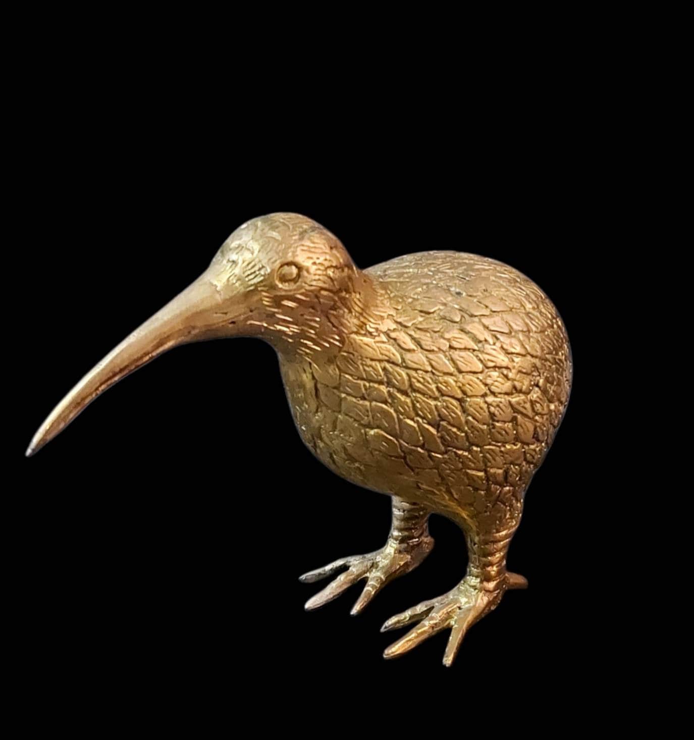 Miniature Kiwi Bird Sculpture , Animal Figurine , Bronze Kiwi