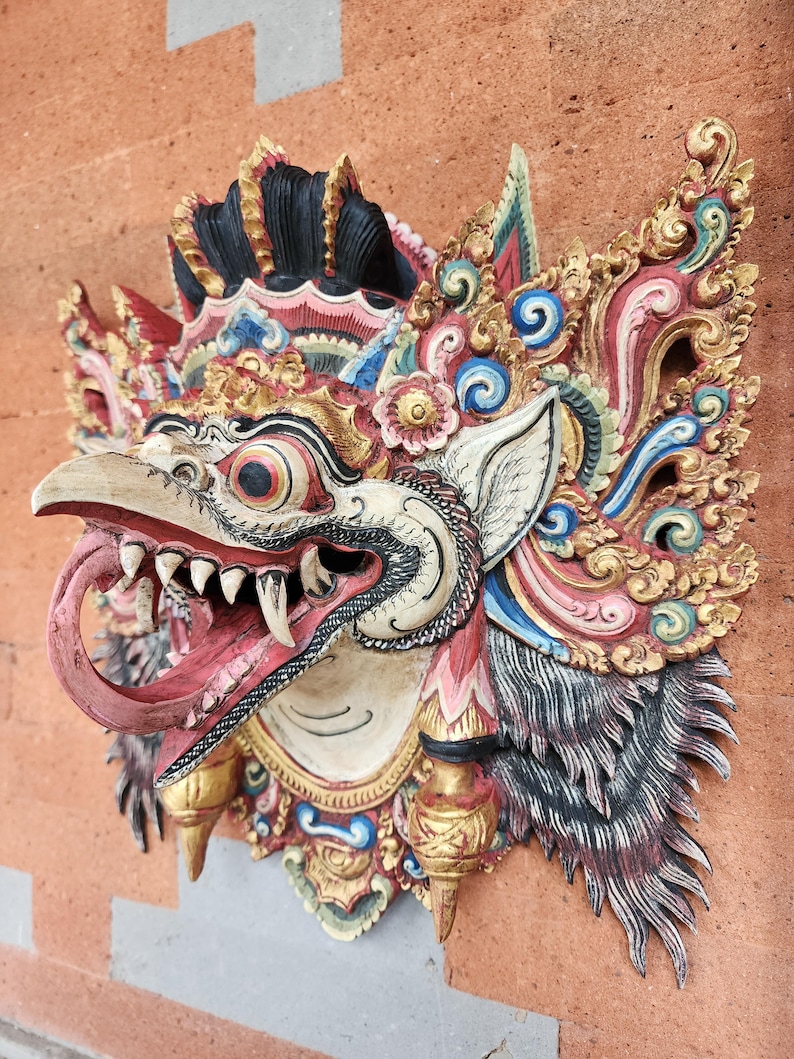33cm Garuda Wooden Mask Garuda Bali Mask Mythology Exclusive Vintage