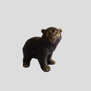5.2 Inch Little Bear Statue, Bear Statue, Bronze Sculpture, Bear Animal Figure, Wild Animals, Home Decoration, Business Gifts, Wild Animals