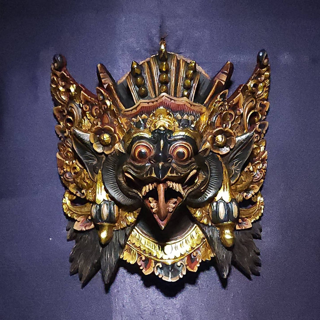 28cm Garuda Wooden Mask Garuda Bali Mask Mythology Exclusive Vintage