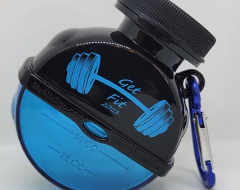 Portable Supplement Powder Storage Container/Funnel with Keychain 120CC