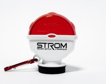 Customized Portable Supplement Powder Storage Container/Funnel with Keychain 120CC 100 UNITS