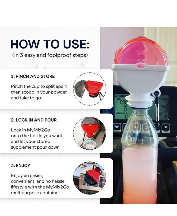 Portable Protein Powder Funnel Gym Partner for Shaker Bottle Water