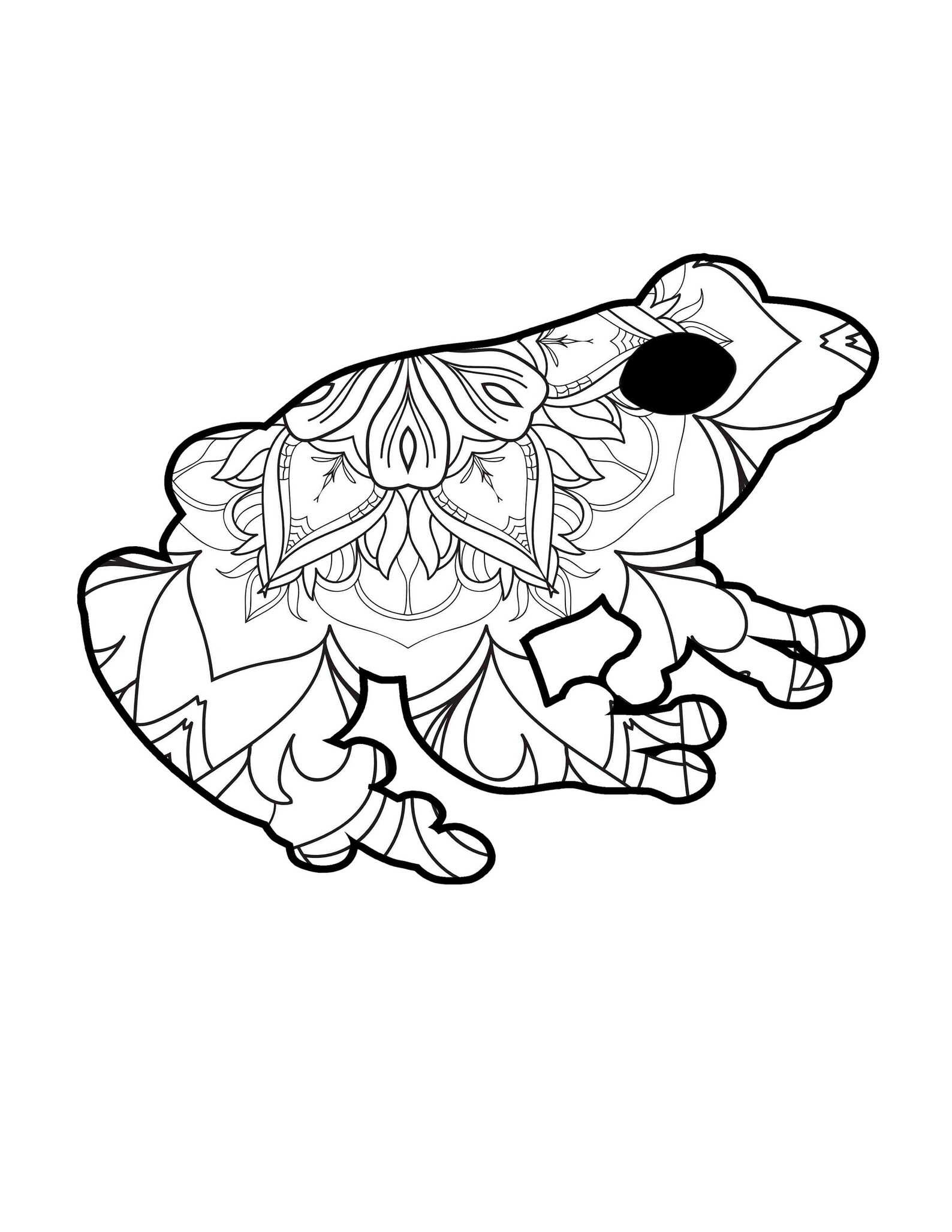 50 Printable Coloring Pages Frog Adult Kids Mandala Download Etsy
