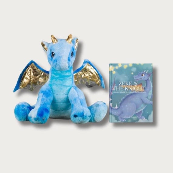 Zeke the Dragon Plush Toy & Book Set: SEL Emotional Regulation Tool