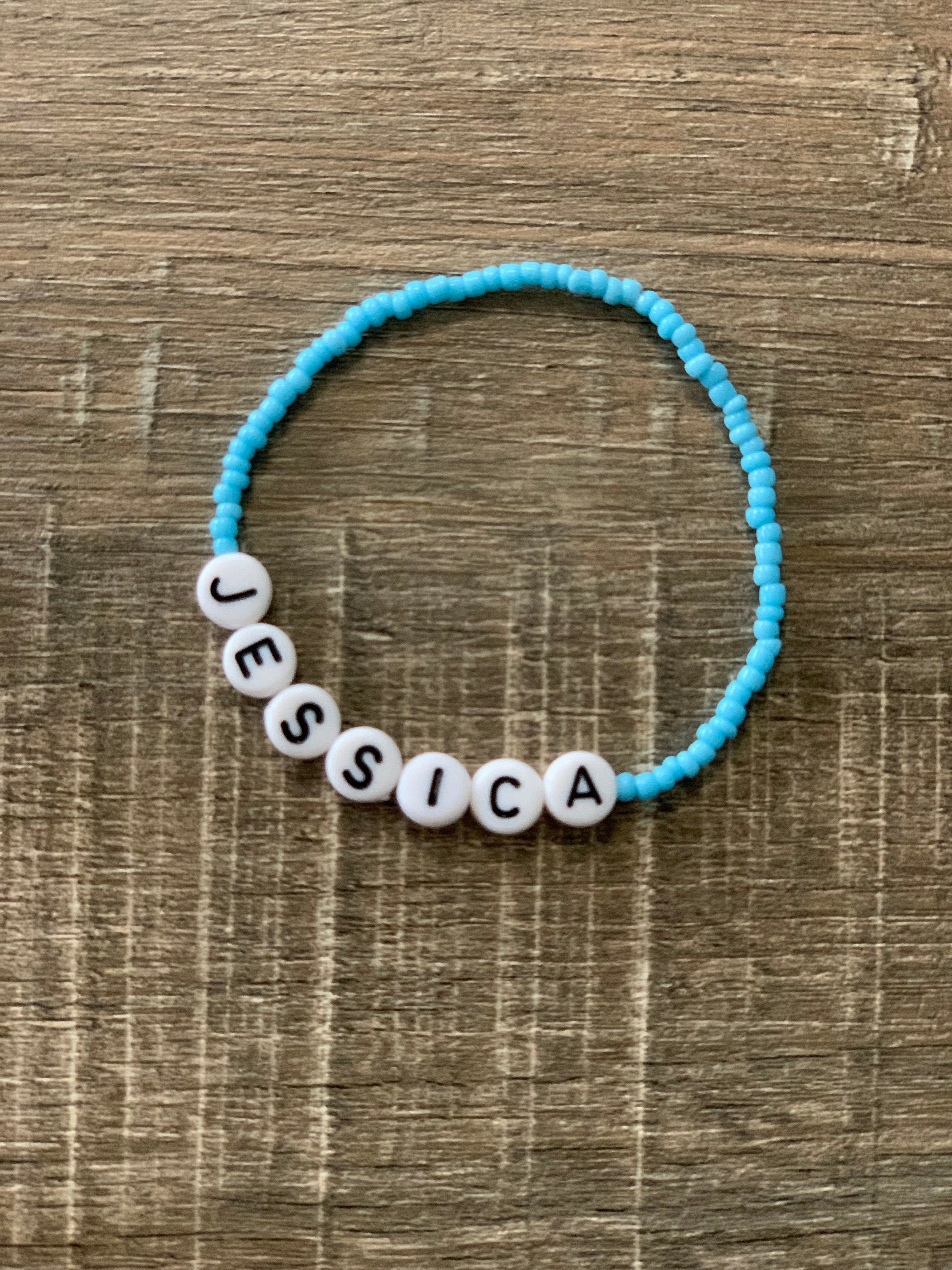 Personalized Beaded Bracelet Custom Beaded Bracelet Name Etsy UK