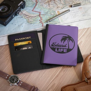 Island Life Purple Passport Cover