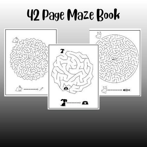 42 Page Maze Book - Etsy