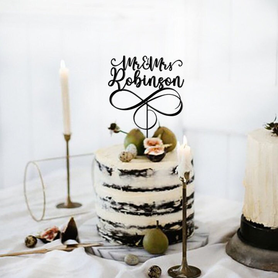 Mr and Mrs Cake Toppers / Rustic Wedding Cake Topper / Custom Cake ...