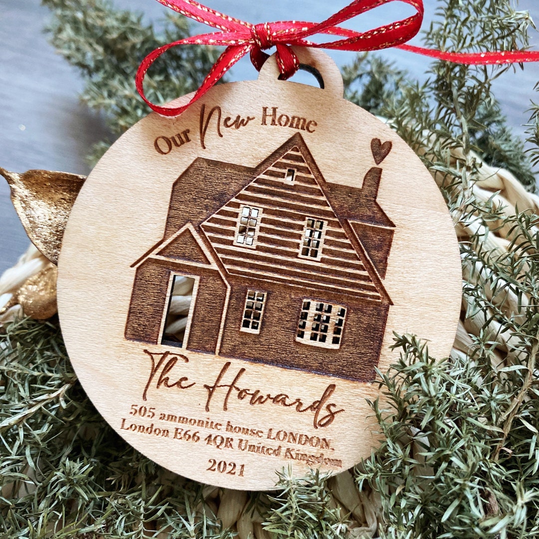 Personalised First Home Ornament . Custom New Home Christmas Ornament