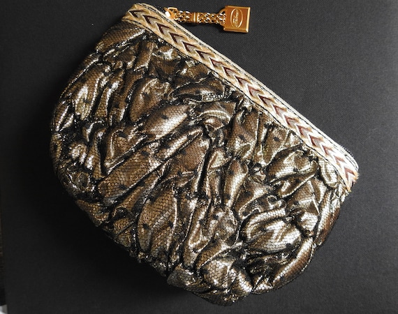 Beautiful Rare Italian 90s Vintage Borbonese Pochette Clutch Made in Italy Etsy