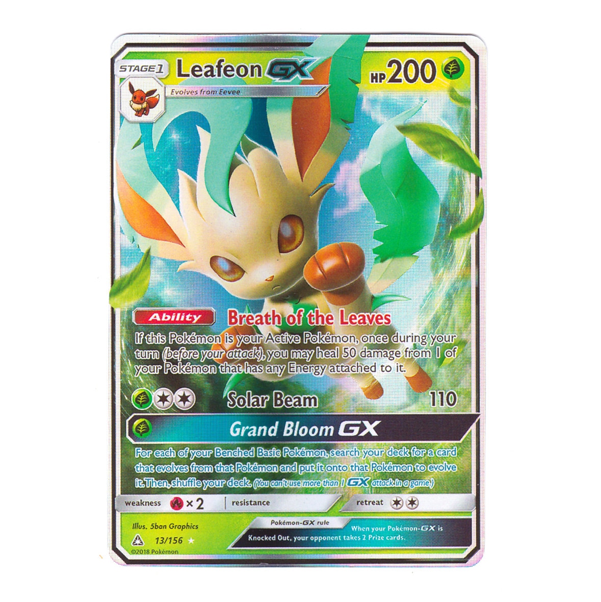 pokemon cards leafeon gx Leafeon GX - SV46/SV94 - Hidden Fates main image 1