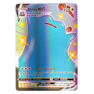 Ditto V Shining Fates Holo Ultra Rare Pokemon Card Fleece Blanket