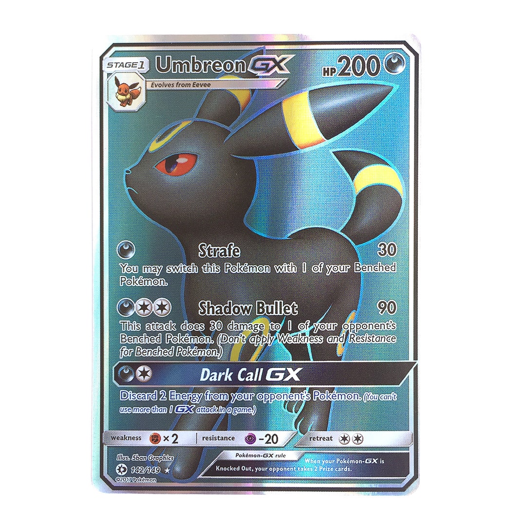 Umbreon GX (full Art) Holo SM Base Set 142/149 (custom