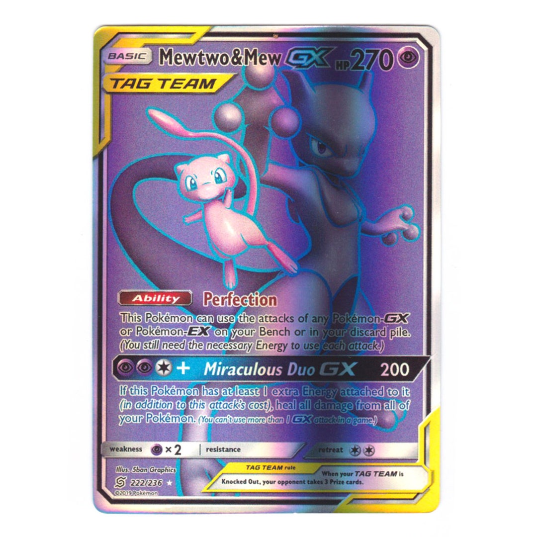 Mewtwo & Mew GX - Unified Minds Pokémon card 222/236