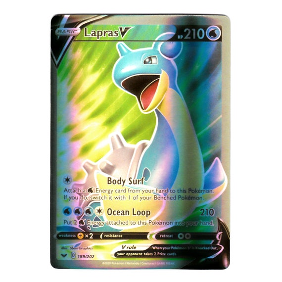 lapras v pokemon card Lapras V Ultra Rare Shining Fates SV110/SV122, NM Pokemon Card main image 1