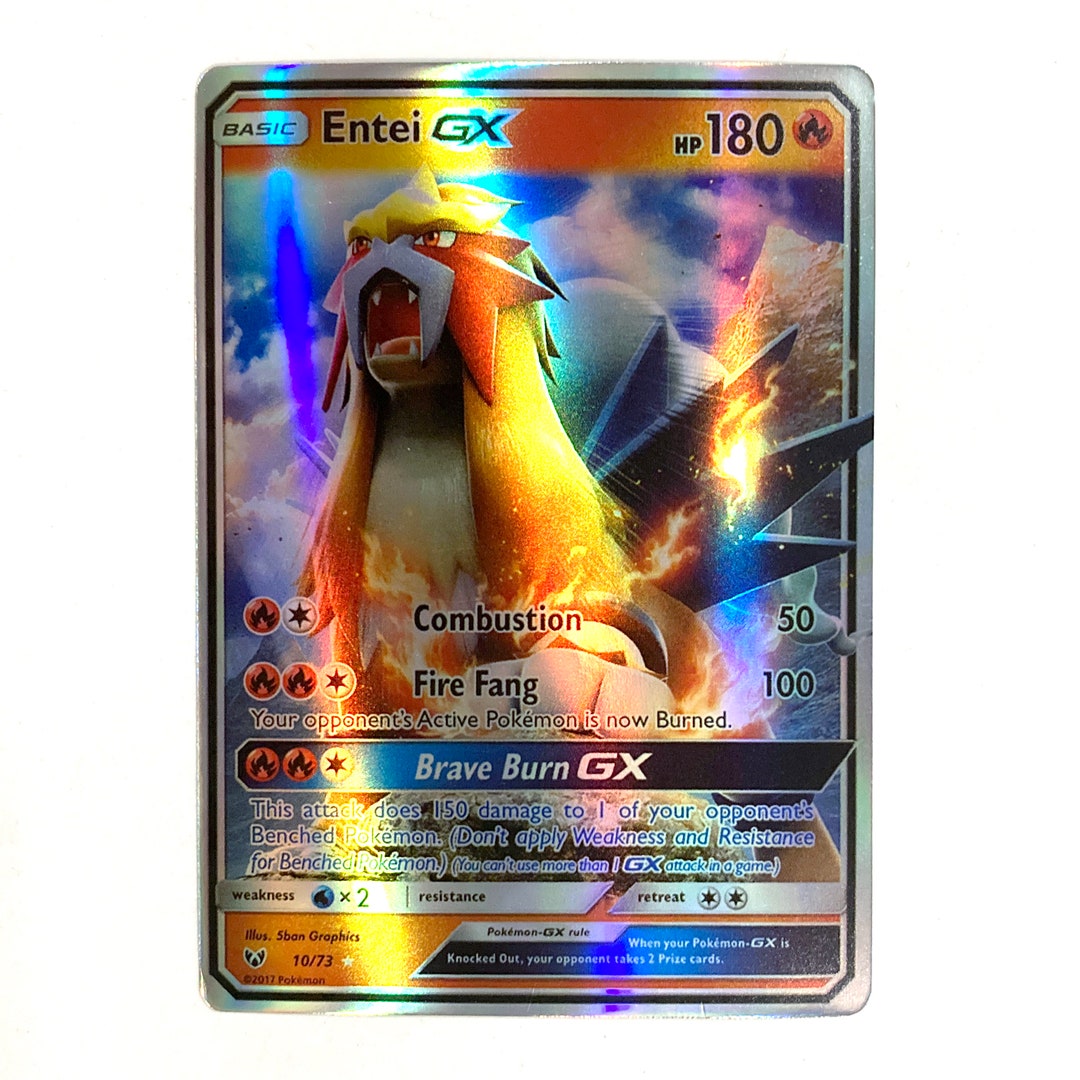 entei gx pokemon card value Full Art 71/73 DE this card is the perfect way to showcase your collection. Entei GX Holo SM Shining