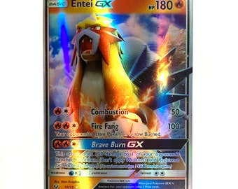 Pokemon SM Shining Legends Half Art 10/73 Entei GX Pokemon SM Shining Legends Half Art 10/73 Entei GX
