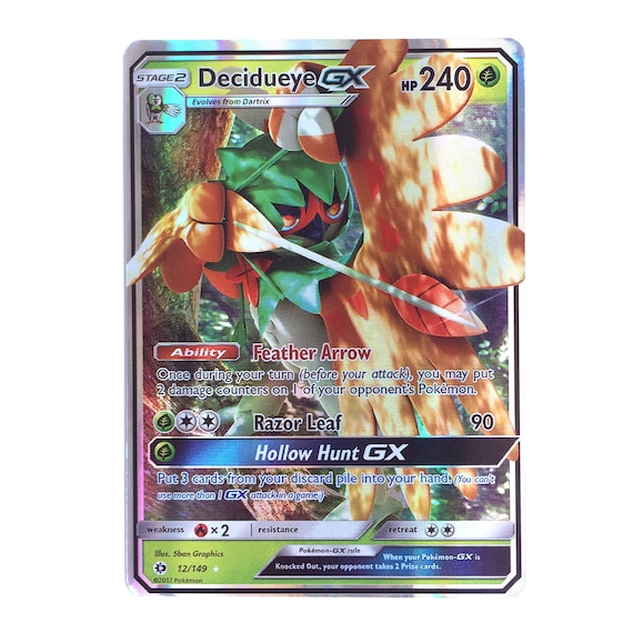 decidueye gx pokemon card value Decidueye GX Holo SM Base Set 12/149 (Custom