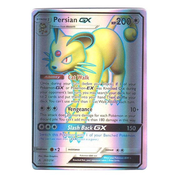 Persian GX (full Art) Holo SM Unbroken Bonds 207/214 (custom