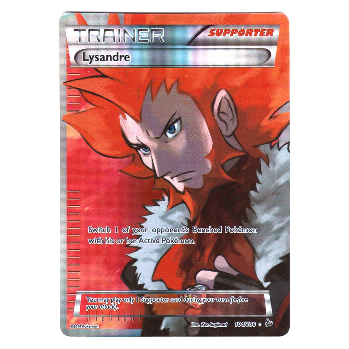 Lysandre Trainer (Full Art) Holo XY Flashfire 104/106 (Custom | Proxy), image size:1122x1122