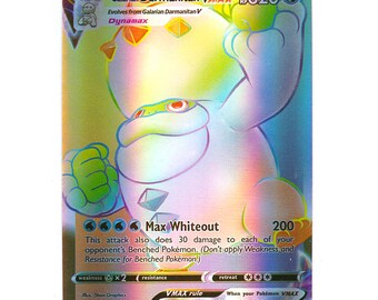 darmanitan pokemon card value Galarian VMAX (secret) Holo Vivid Voltage 187/185 (custom | Proxy) [Fire][Fire][Fire] Galarian Darmanitan Pokémon TCG Cards