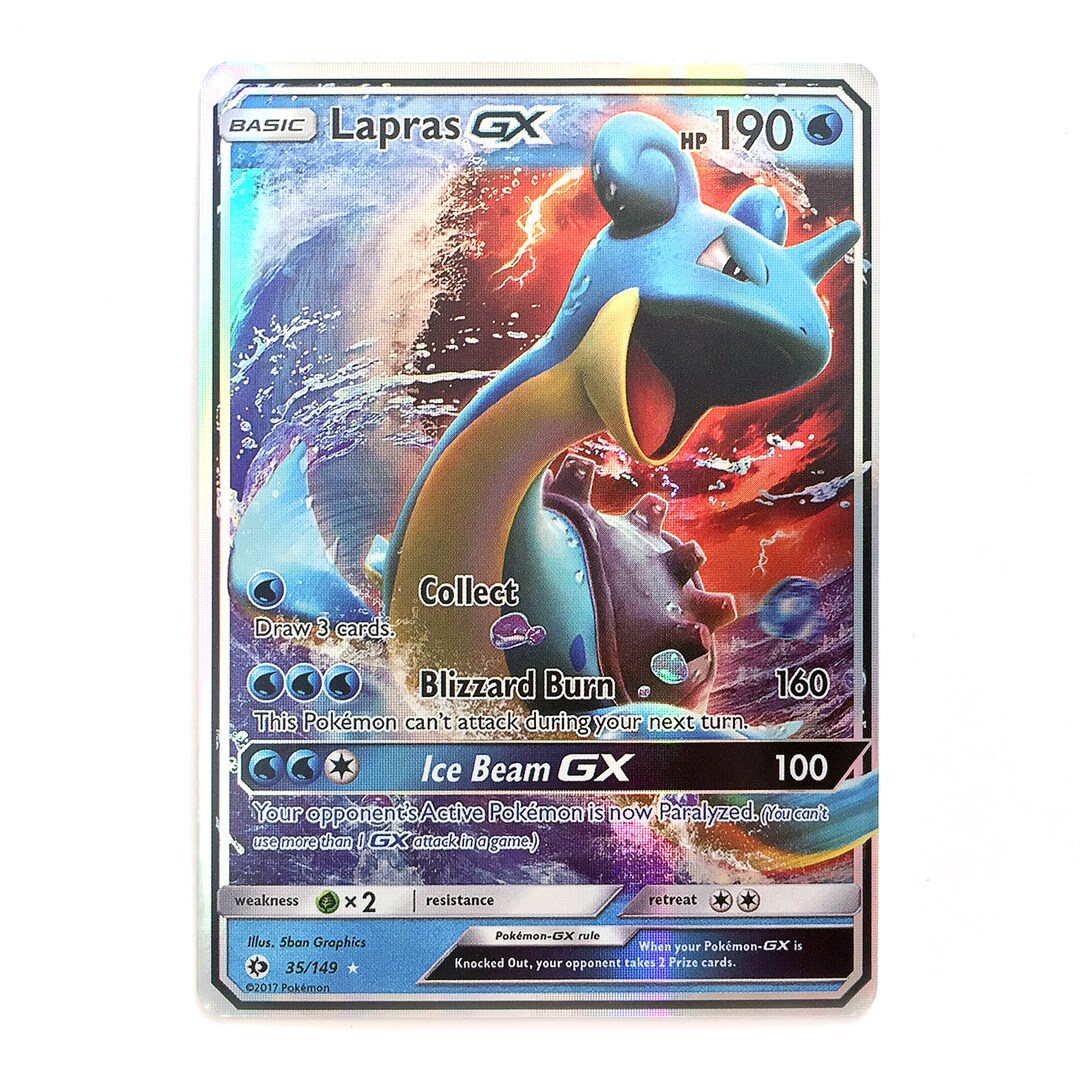 Lapras GX Holo SM Base Set 35/149 (custom | Proxy) - Etsy Lapras GX Holo SM Base Set 35/149 (custom | Proxy) - Etsy
